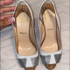 Authentic White Christian Louboutin heels